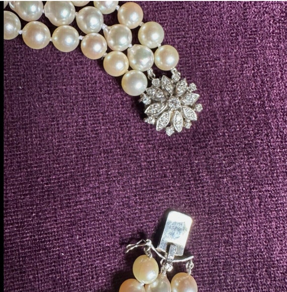 Gorgeous, 3-strand Natural, Baroque, Akoya Pearls… - image 4