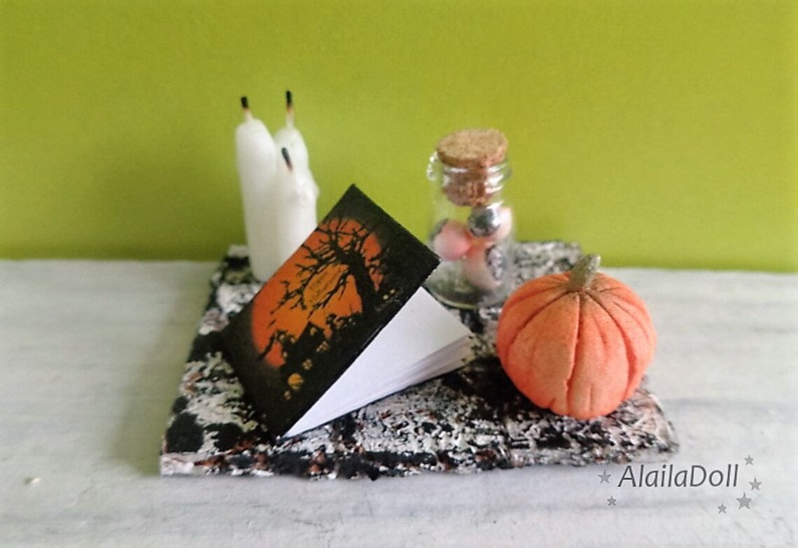 Miniature Halloween Decorations home decor candles creepy Etsy