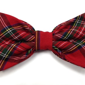 Rode & groene geruite vlinderdas, geruite vlinderdas, Tartan vlinderdas, Schotse vlinderdas, nieuwigheid vlinderdas, bruiloft vlinderdas, ontwerper vlinderdas, vlinderdas