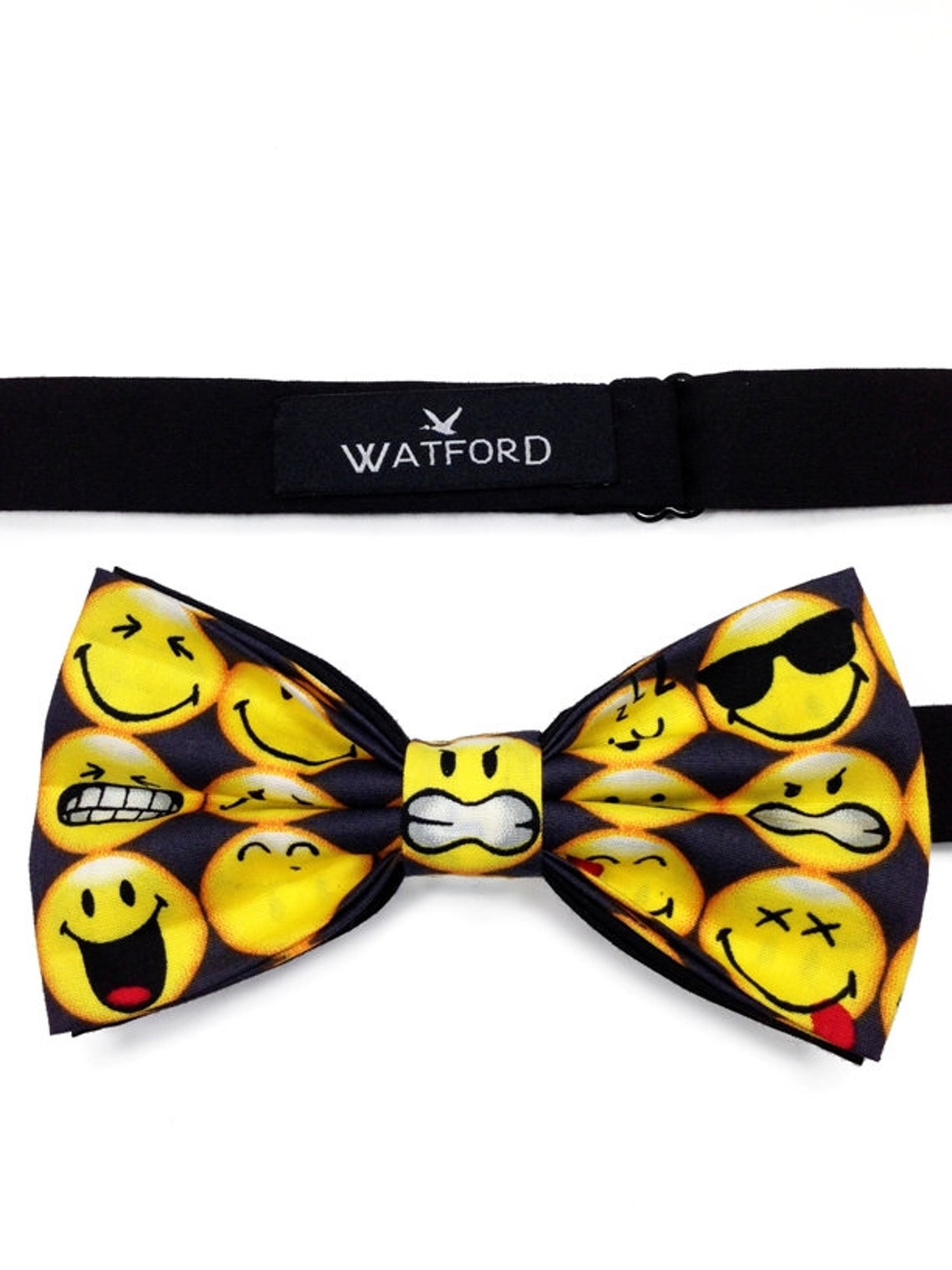 Unisex Emoji Bow Tie Emoticon Bow Tie Funny Faces Bow Tie Etsy