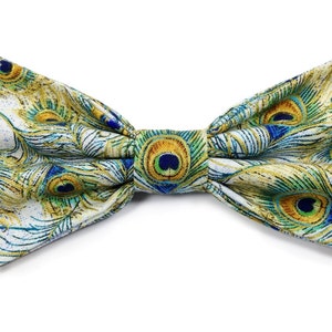 Peacock Feathers Bow Tie, Peacock Blue Bow Tie, Peacock Bow Tie, Formal Bow Tie, Novelty Bow Tie, Wedding Bow Tie, Designer Bow Tie
