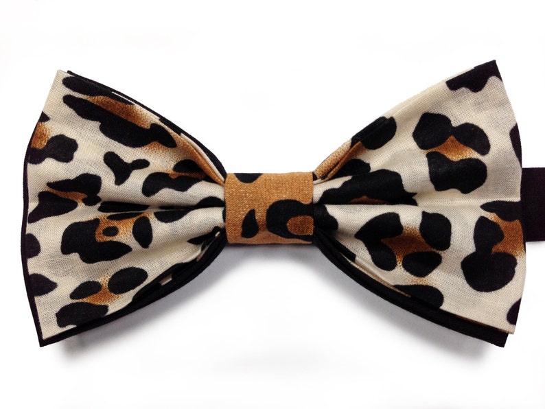 leopard suspenders and bow tie