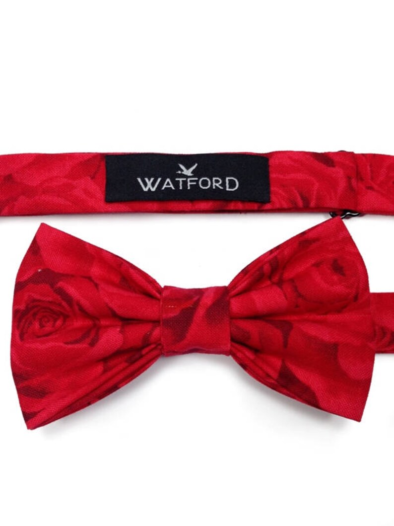 Red Roses Kids Bow Tie Boys Bow Tie Childrens Bow Tie Page Etsy