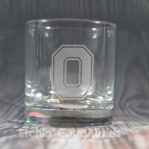 Ohio State Rocks Glass Officially licensed Ohio State Block O Rocks Glass Set of 4 image 2