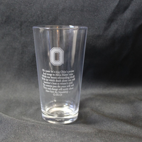 Ohio State Pint Glasses - Officially Licensed Ohio State Carmen Ohio Block O Pint glasses