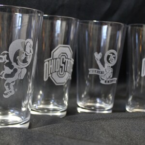 Ohio State Pint Glasses Officially Licensed Ohio State Football Pint glasses Set of 4 image 5