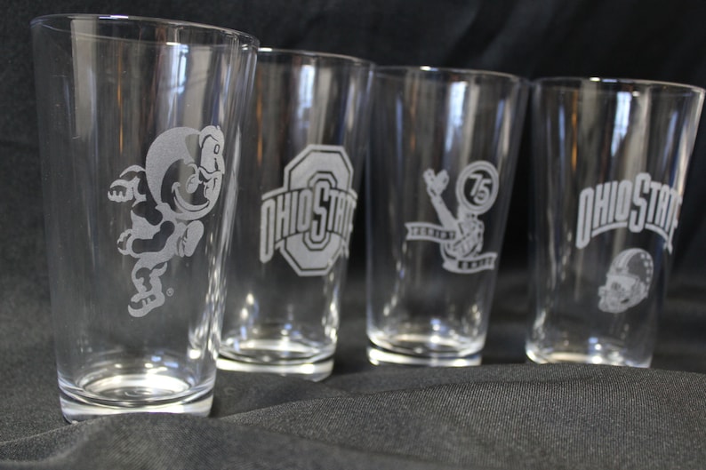 Ohio State Pint Glasses Officially Licensed Ohio State Football Pint glasses Set of 4 image 5