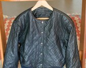 Awesome 80s 90s vintage quilted leather jacket Express