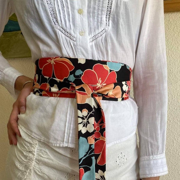 Ceinture Obi/ Large /Kimono /Japon /Fleur