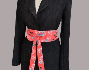 Ceinture Obi #Japon# Kimono# Large# Rouge# Fleur pissenlit# Tokyo # XS à XL