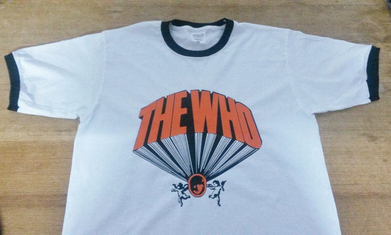 The Who Ringer T-Shirt Keith Moon Drum Kit Printed Rare Mod | Etsy