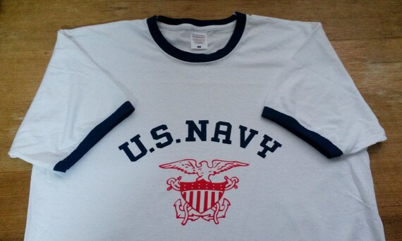WW2 US Navy T-shirt Army Top Rare 