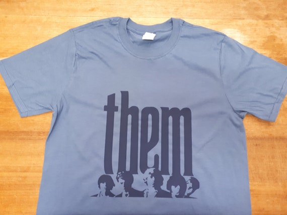 Them Band Printed T Shirt Top Van Morrison Rare Mod 60s Etsy