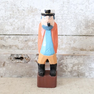 Vintage Hand Carved Sailor Statue Figurine - Carved Seaman, Sea Captain, Sailor - Nautical, Cottage, Lodge, Man Cave Decor - Man Dad Gift
