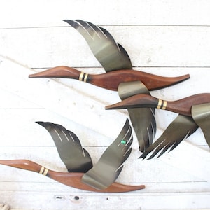 60s-70s 香港ヴィンテージ 銅製ウォールアート 3点セット 孔雀・戦車 Mid Century Modern Masketeer Canadian Teak Wood and Brass Metal