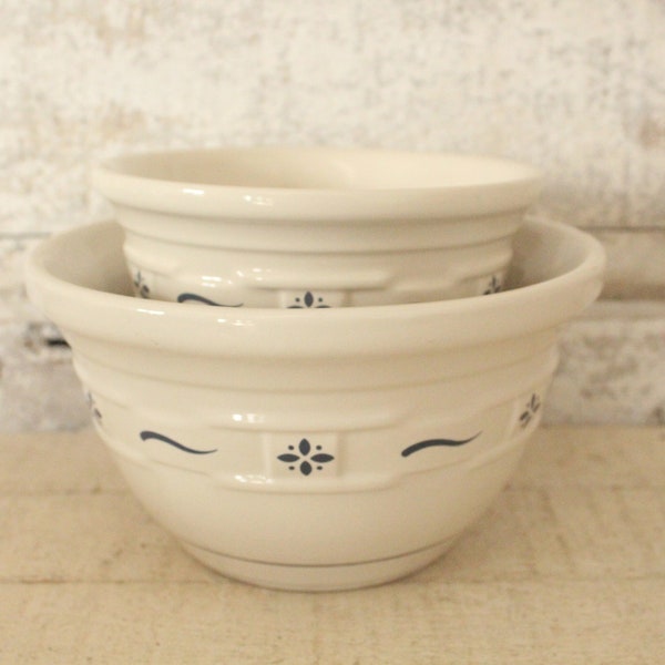 Longaberger Pottery Mixing Bowls Etsy