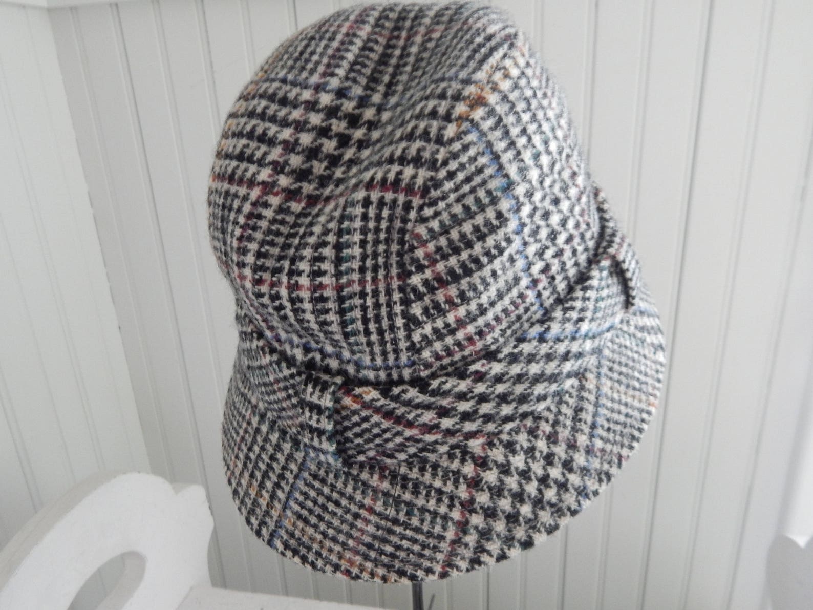 Vintage Men's Black Plaid Fedora Hat Made by Country Etsy