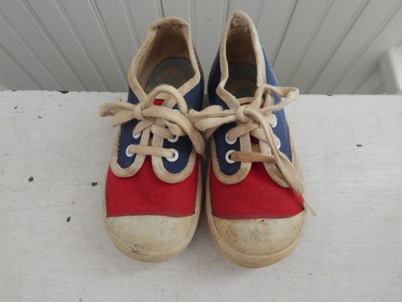 Vintage Children's / Toddler's Canvas Tennis Shoe… - image 6