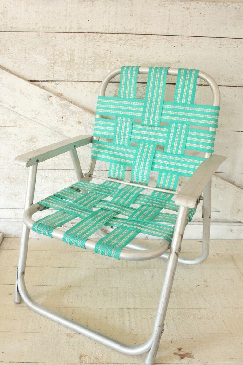 Vintage 1960s Aluminum Lawn Chair Child's Youth Size Etsy
