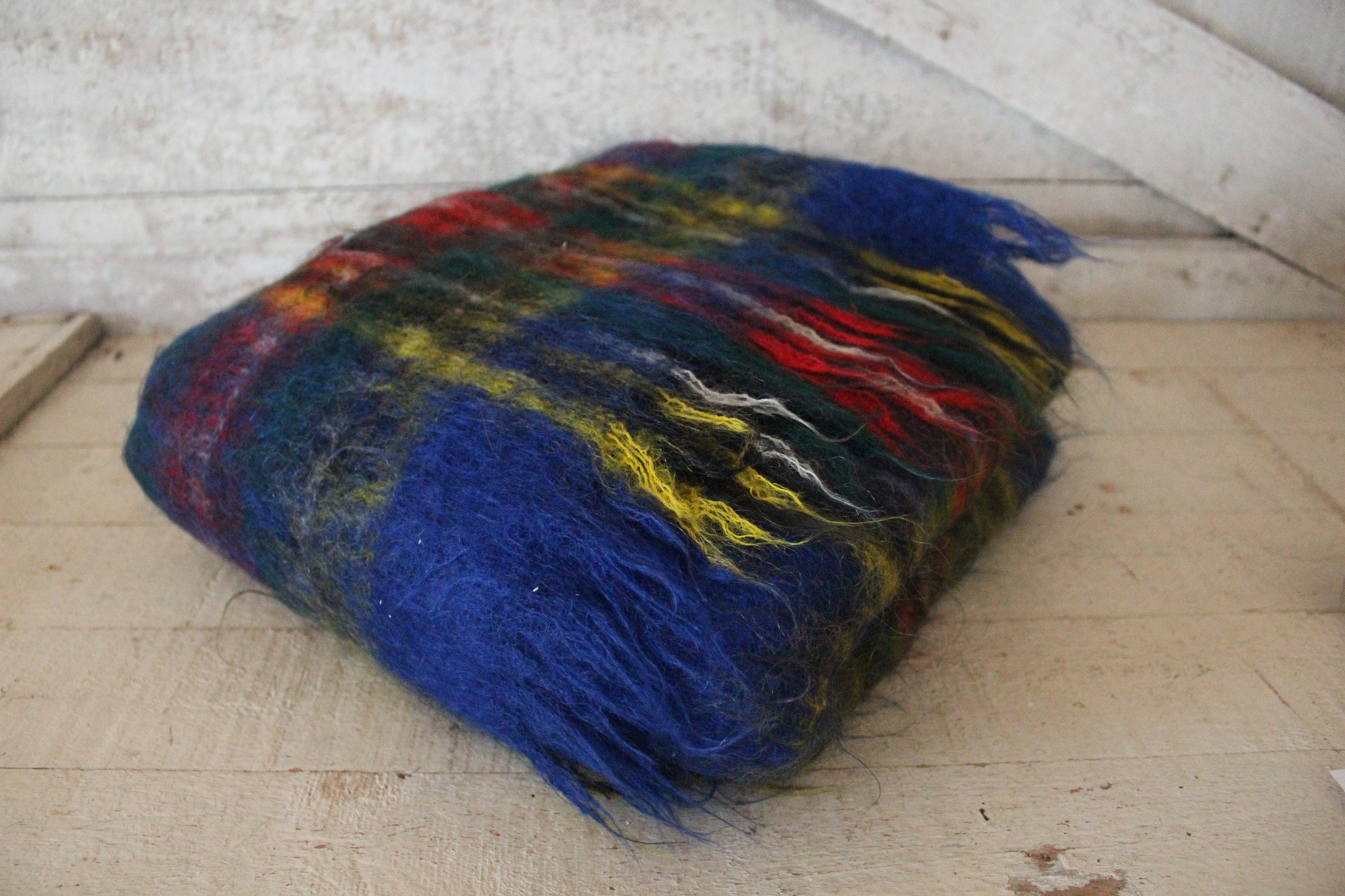 Vintage Blue Plaid Royal Scot Mohair and Wool Blanket Throw - Etsy