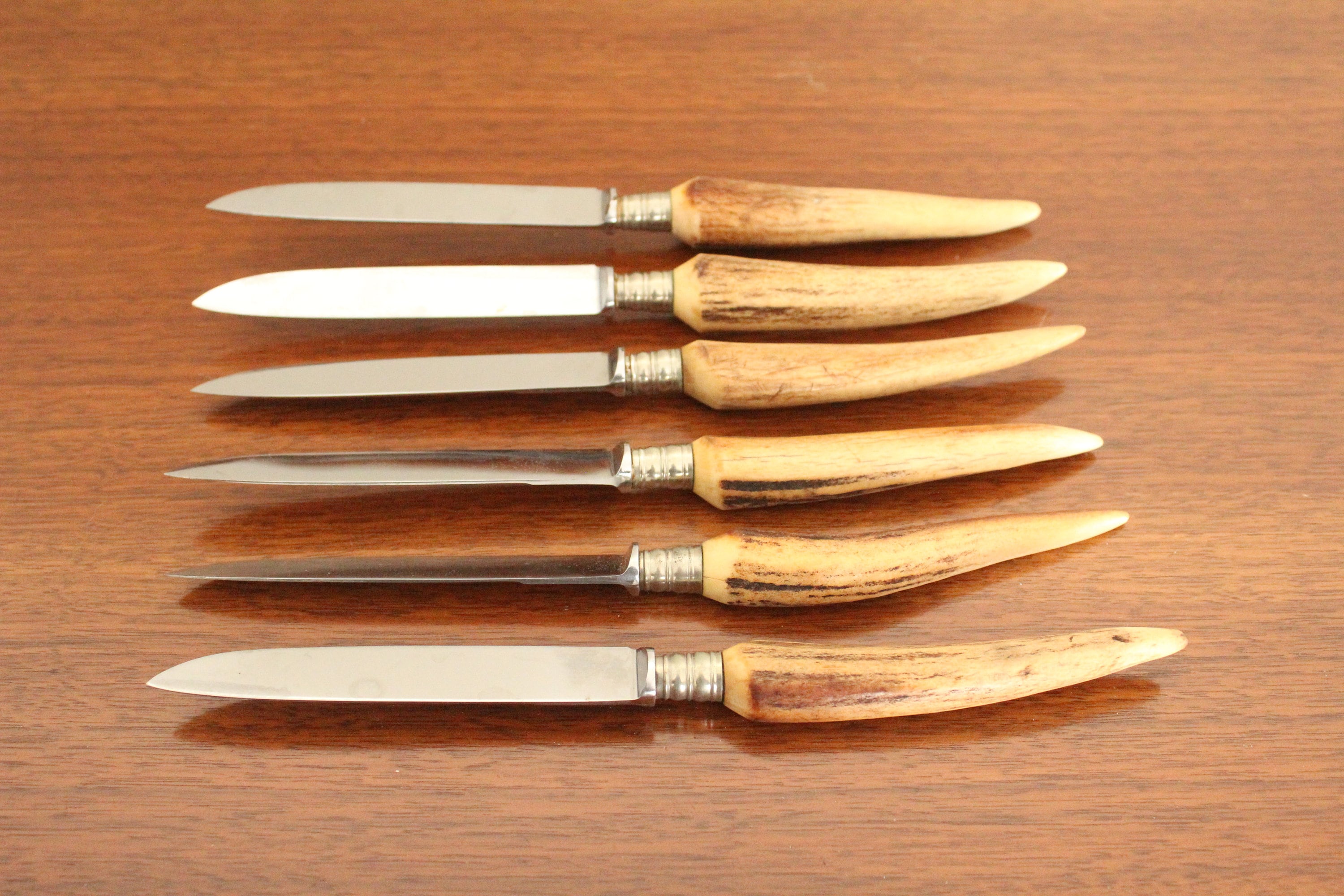 Vintage Antler-Handled Steak Knives - Set of 6 - Wonderful Life Farm
