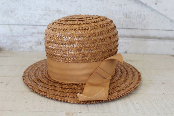 Vintage Women's Adele Claire 1960s Straw Hat with… - image 1