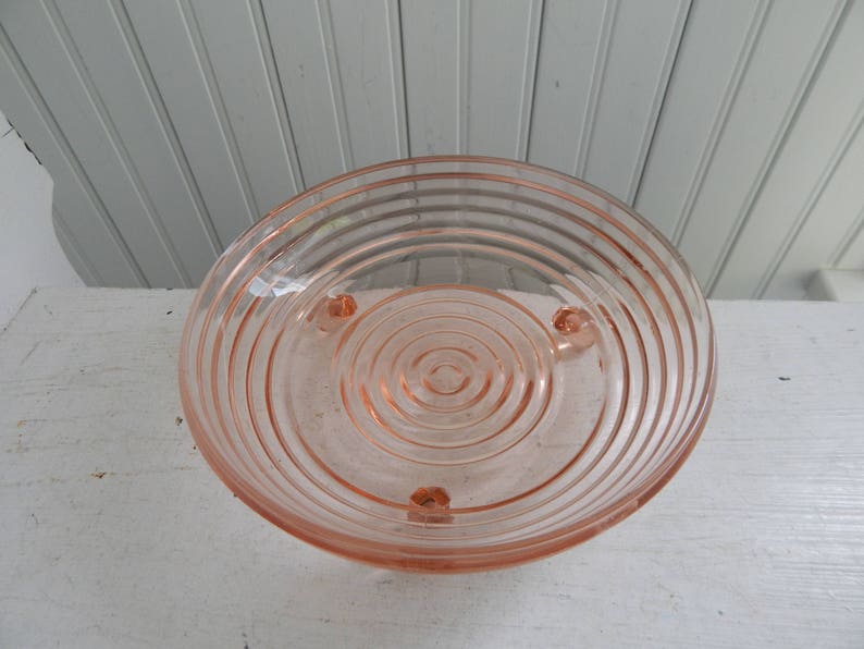 Manhattan Pink Depression Glass Condiment Serving Bowls Pink Depression Glass Candy Footed Pink Depression Glass Bowls Set of Two