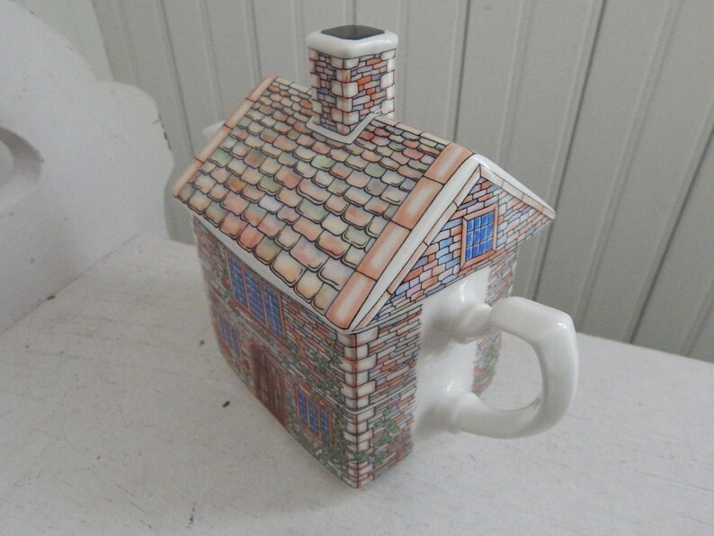 Square Sadler Cottage Teapot Made in England Collectible Etsy