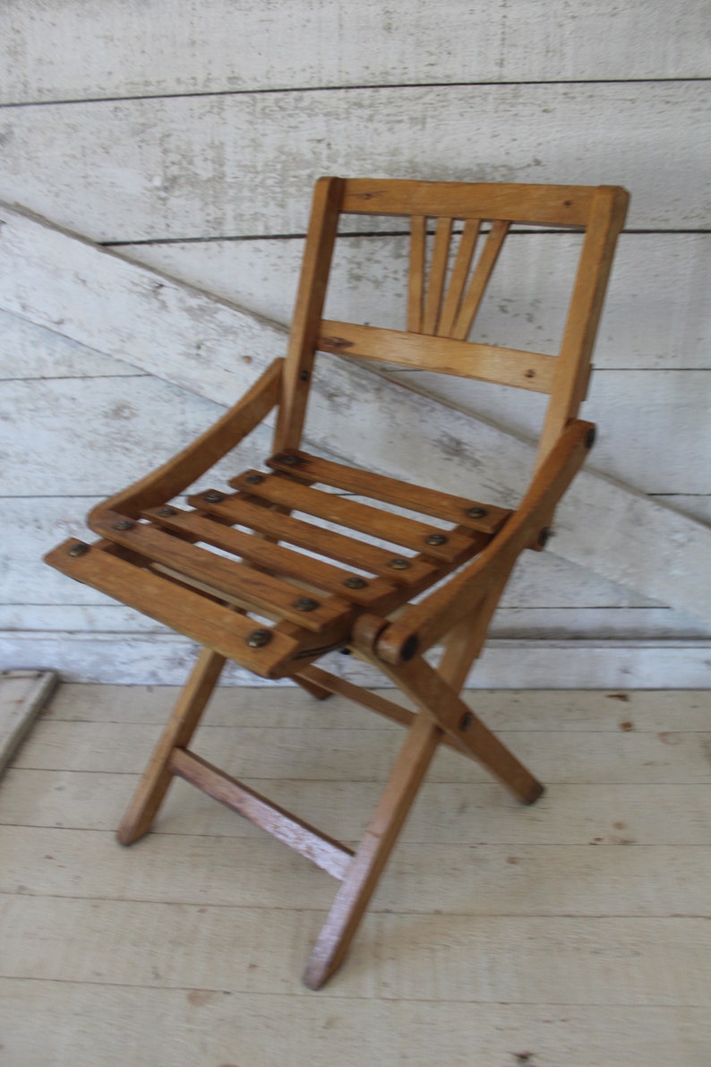 Vintage Children's Wood Folding Chair of the Reguitti Etsy