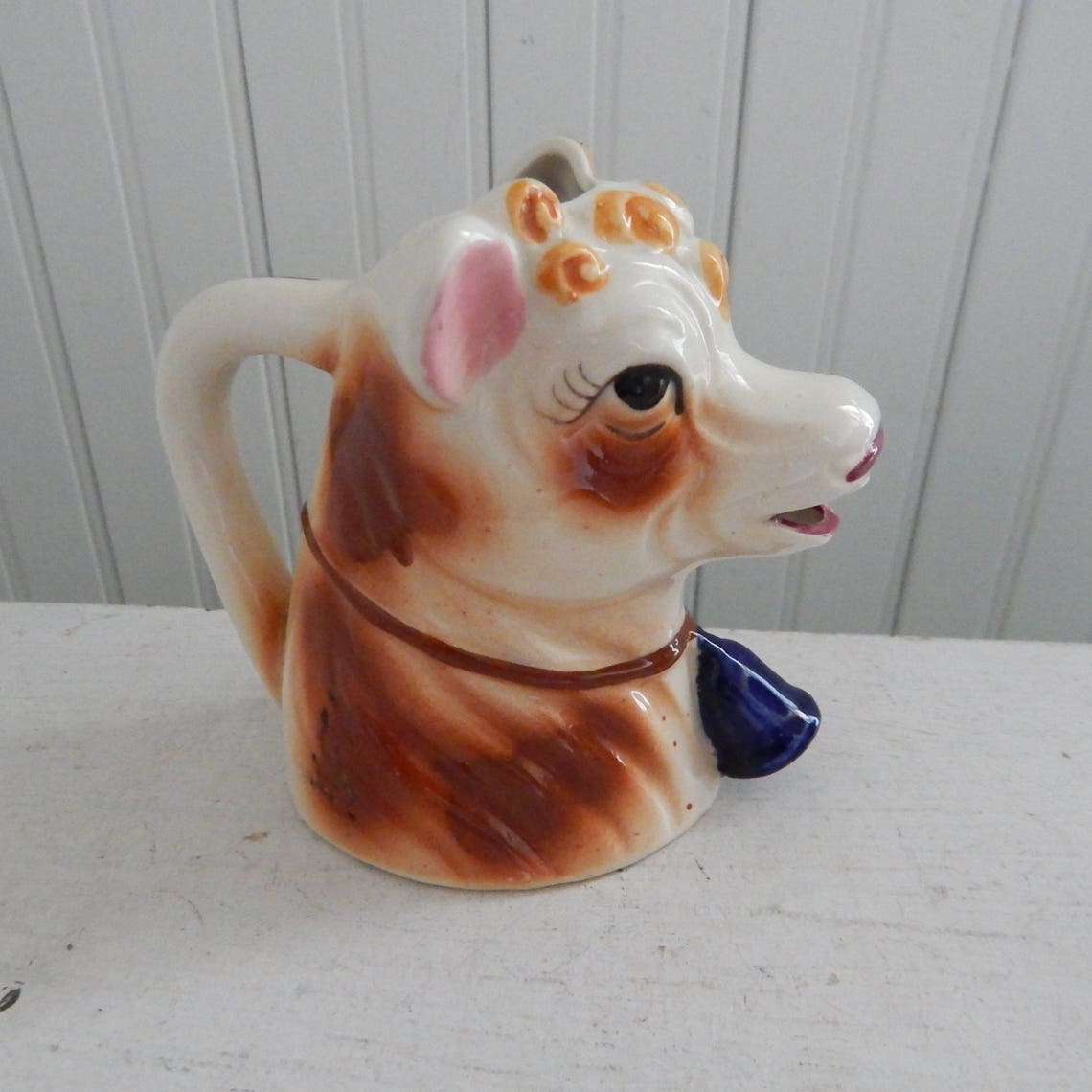 Hand Painted Ceramic Cow Creamer Pitcher Made in Japan Cow Etsy.de