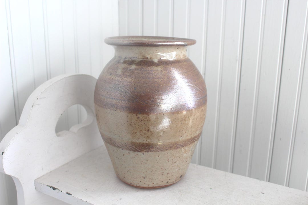Hand Thrown Studio Pottery Vase - Signed & Dated by Artist - Large Hand ...