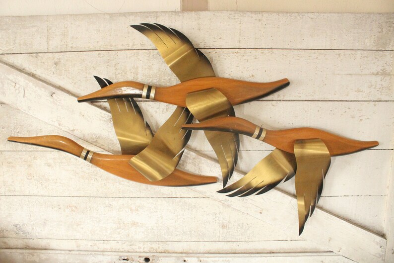 Mid Century Modern Masketeer Canadian Teak Wood and Brass Etsy