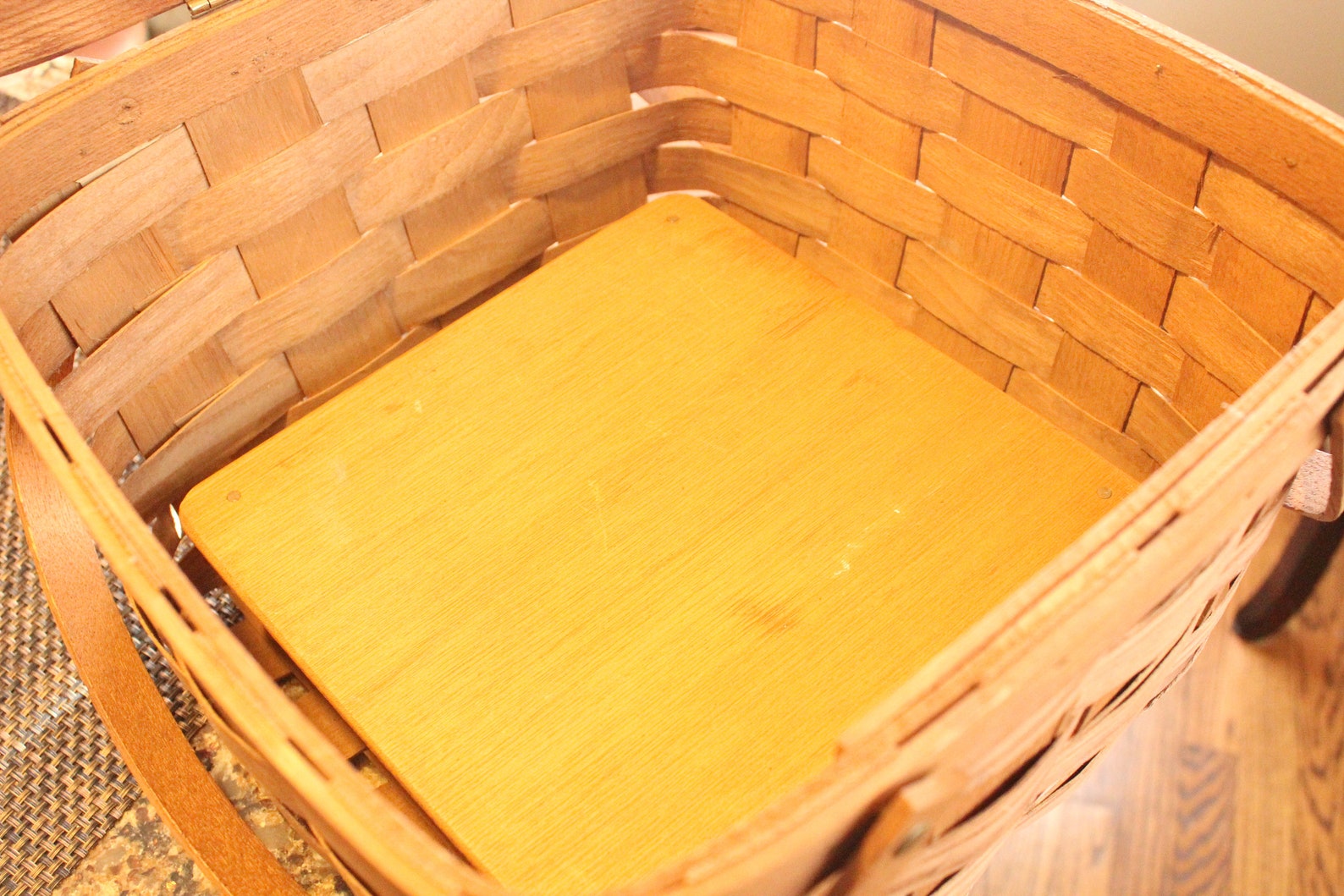 Basketville Putney Vermont Hickory Splint Picnic Basket Etsy