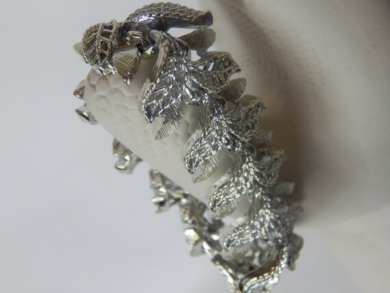 Vintage Silver Filigree Lisner Bracelet - Silver … - image 5