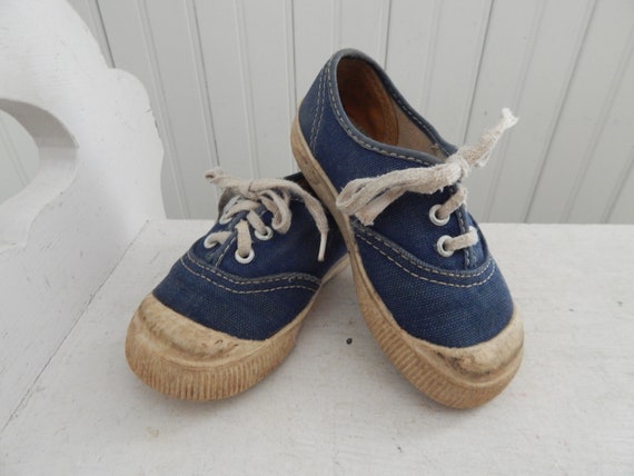 Vintage Children's / Toddler's Canvas Tennis Shoe… - image 5
