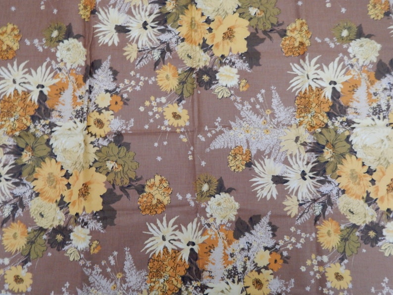 Vintage Pillow Fabric Remnant Upholstery Fabric With Taupe Etsy