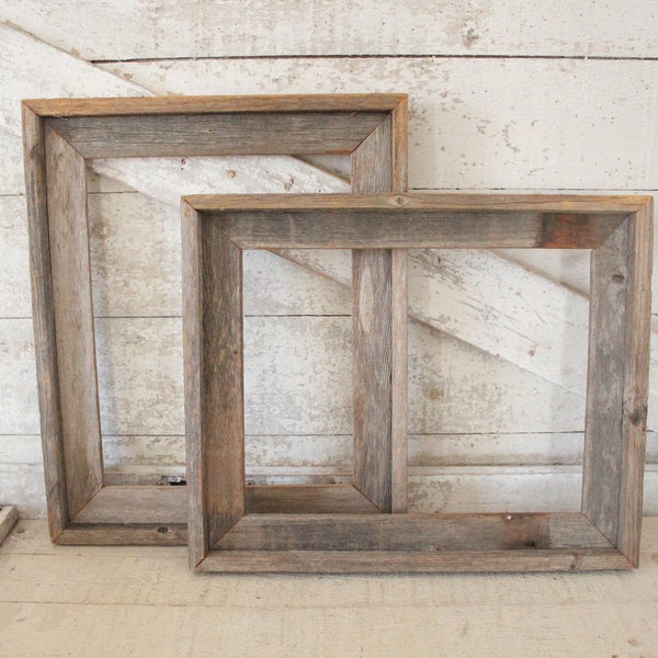 Vintage Rustic Gray Barn Wood 11x14 Frame - Old Wood Details - Barn Wood Frame - Country Farmhouse Art Frame - Recycled Wood Picture Frame