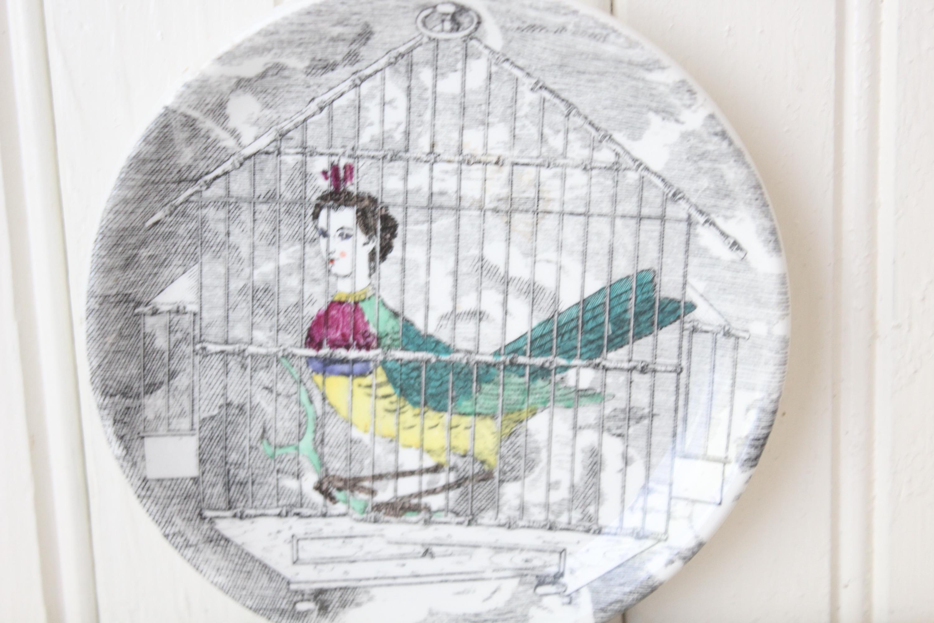 Vintage Fornasetti Plate - Featuring the Face of Soprano Lina