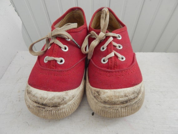 Vintage Children's Canvas Tennis Shoes - Etsy