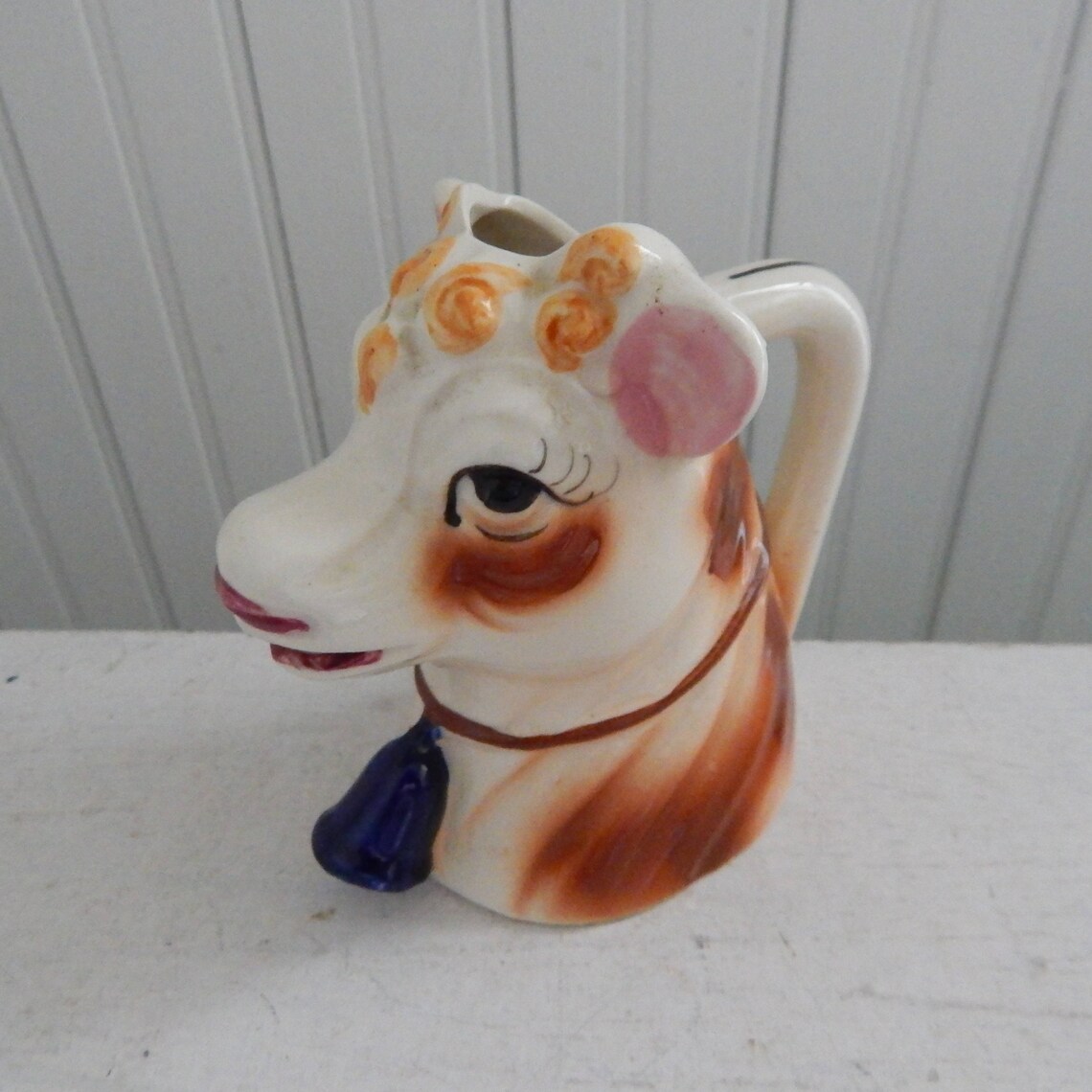 Hand Painted Ceramic Cow Creamer Pitcher Made in Japan Cow Etsy