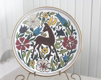 Vintage Manousakis Keramik Rodos Greece Hand-painted Plates 9 5/8
