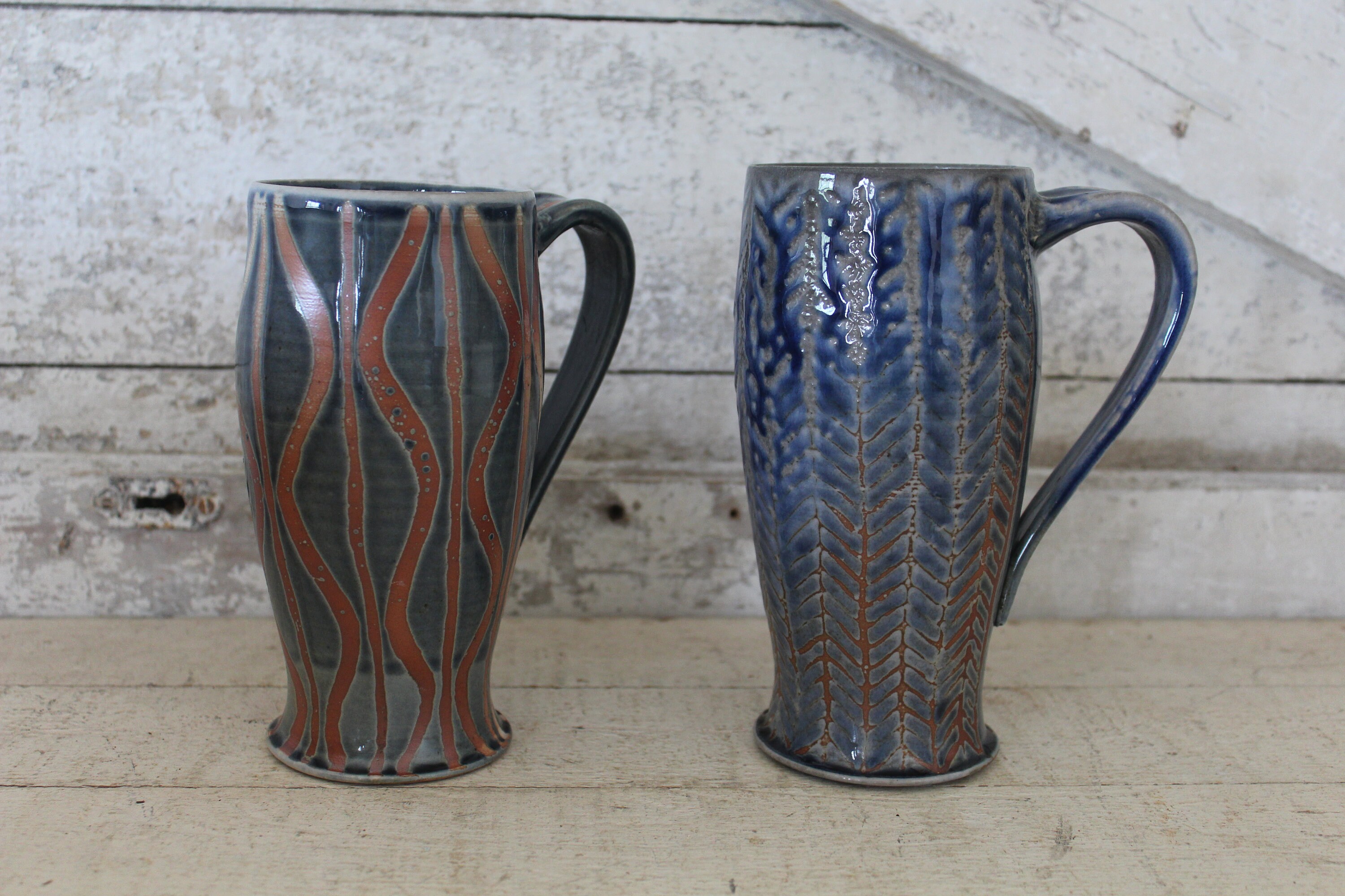 tasses De Poterie Vintage