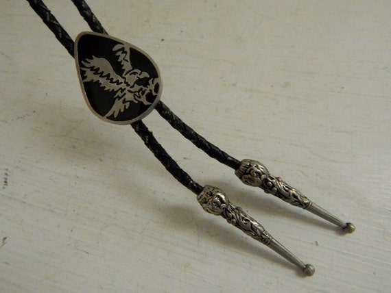 SSI Handcrafted in USA Bolo Tie with Braided Blac… - image 3