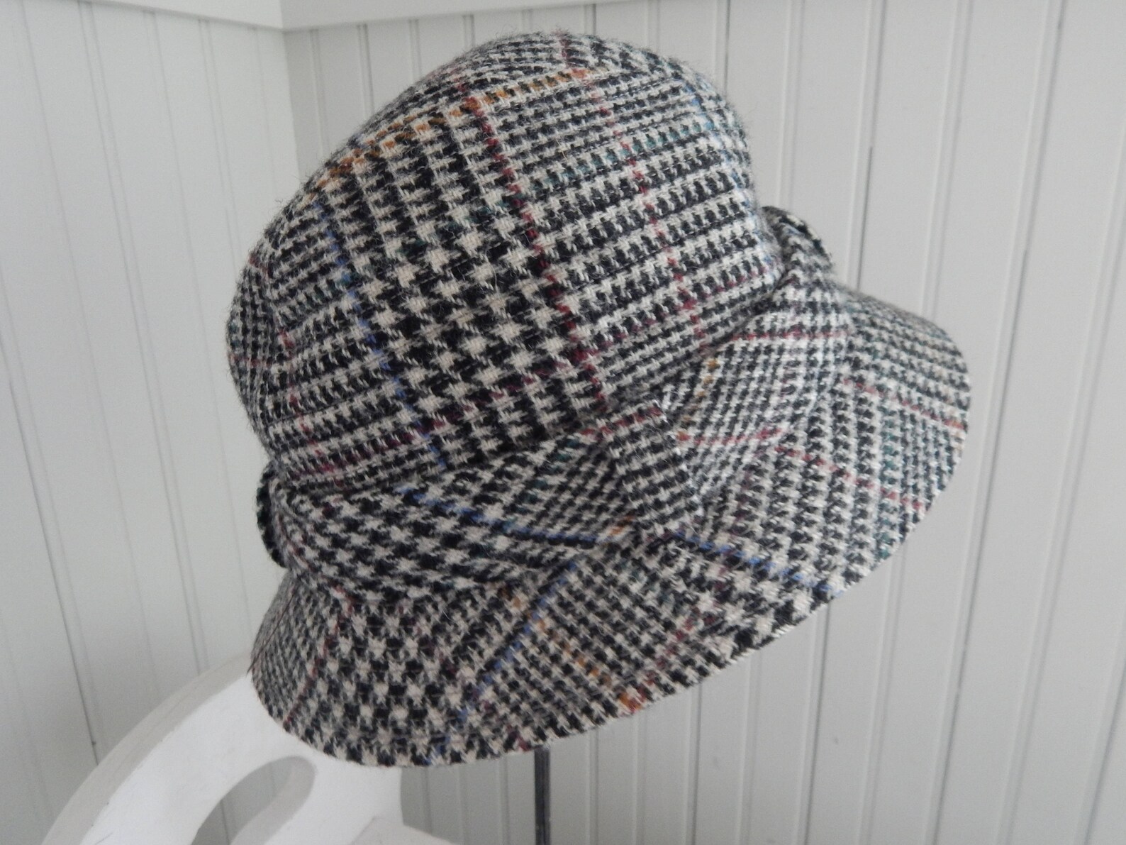 Vintage Men's Black Plaid Fedora Hat Made by Country Etsy