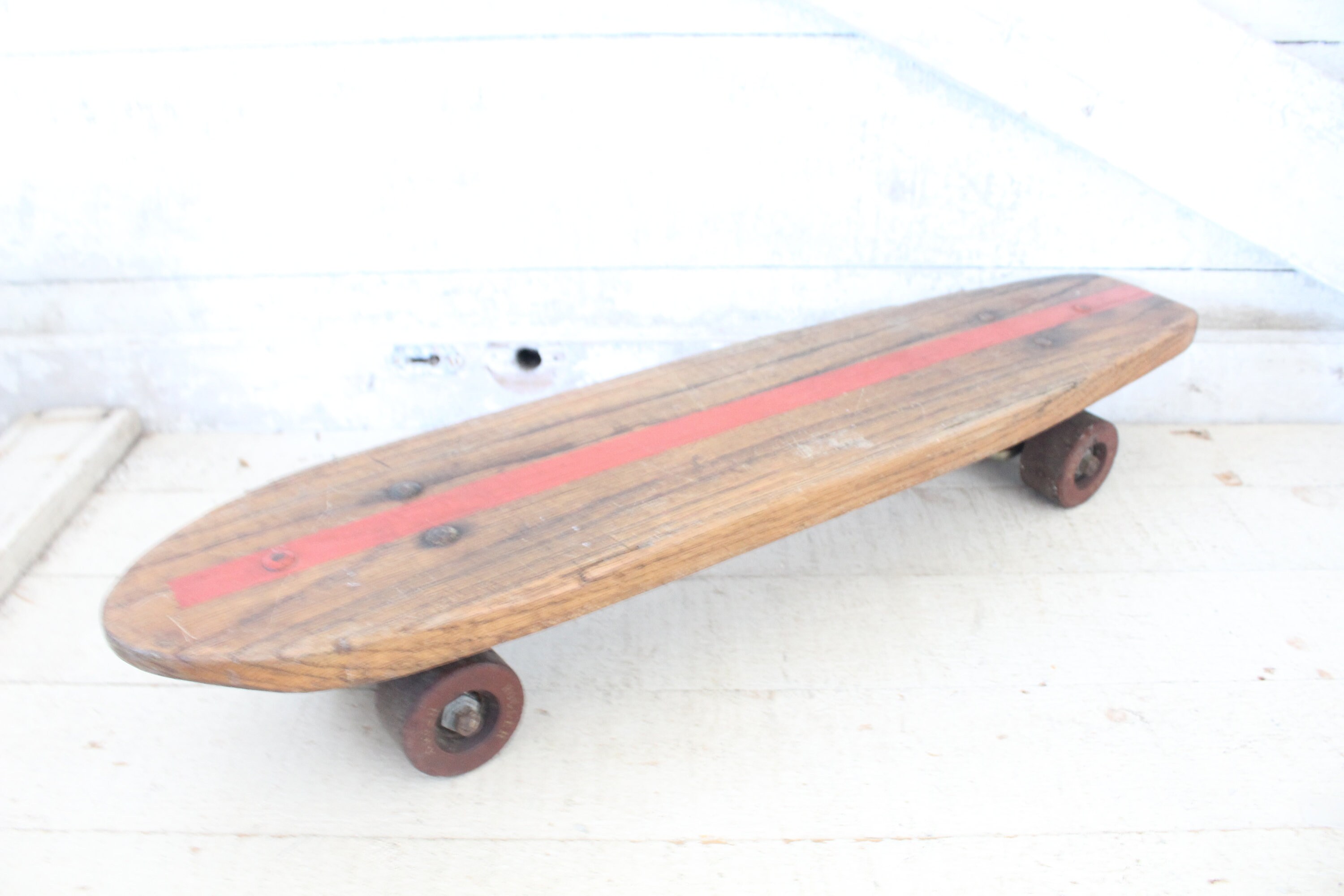 ビンテージ WOODスケートボード 60年代 USA デッドストック Vintage 1960s Surfboard Skateboard - Mid Century Heavy Oak