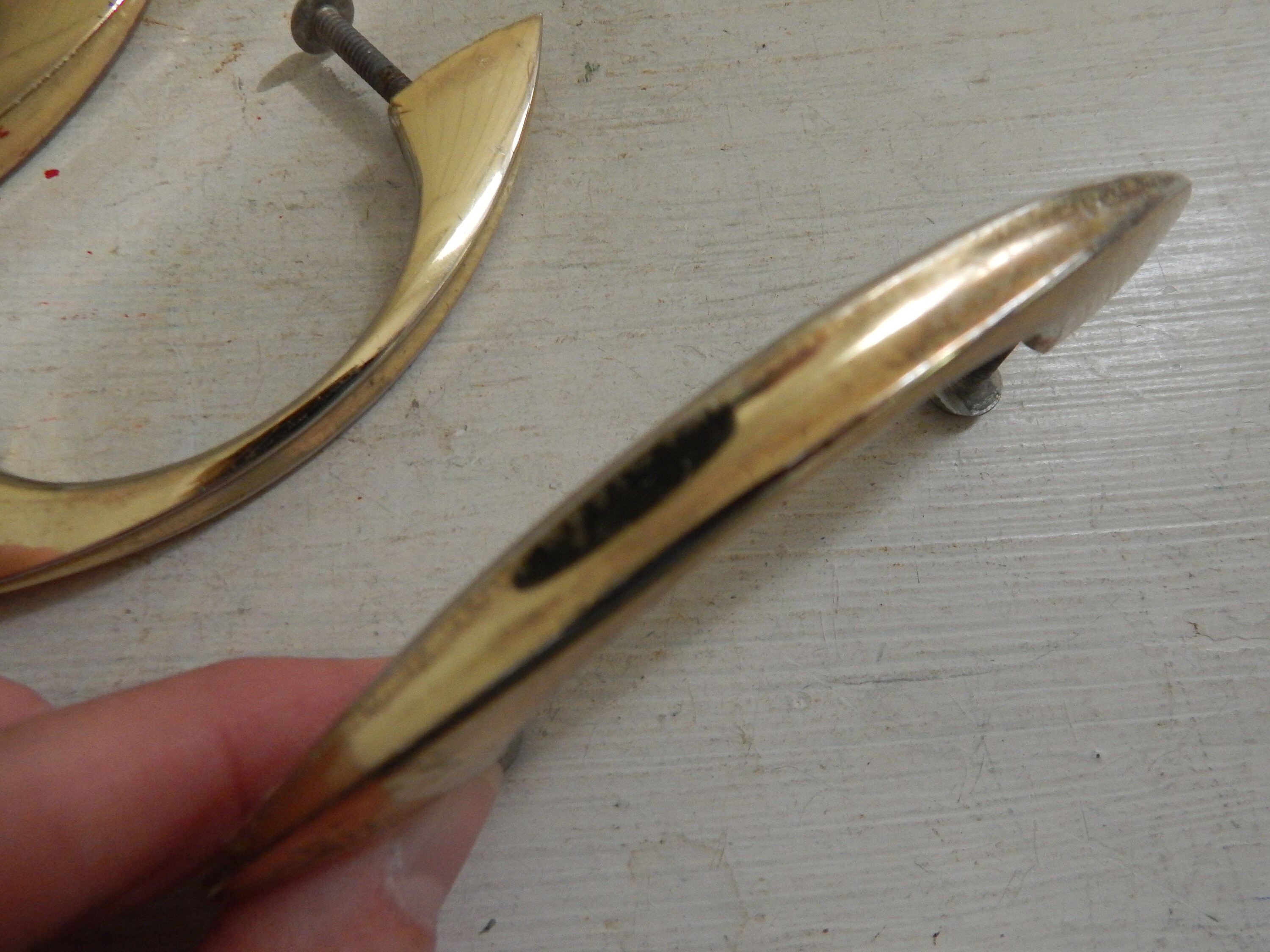 Mid Century Brass Kitchen Cabinet Hardware Cupboard Handles - Etsy 日本