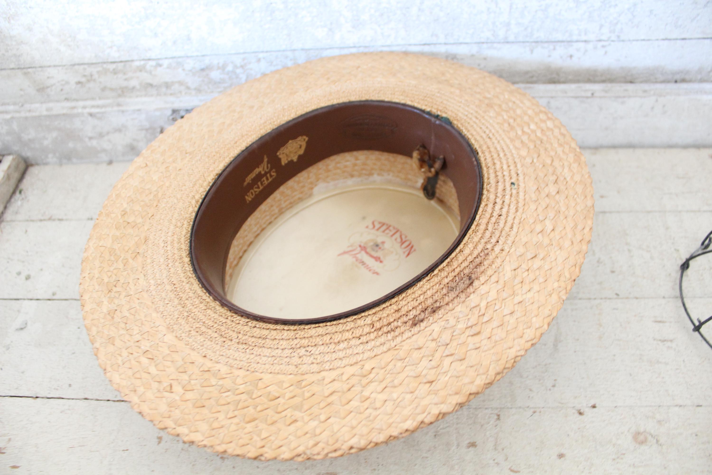 Vintage Stetson Men's Straw Hat - Great Gatsby Style Straw Hat