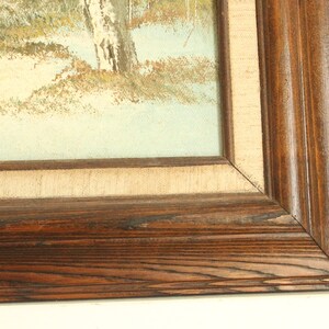 Vintage Original Oil Painting - Winter Cabin in the Woods Oil Painting ...
