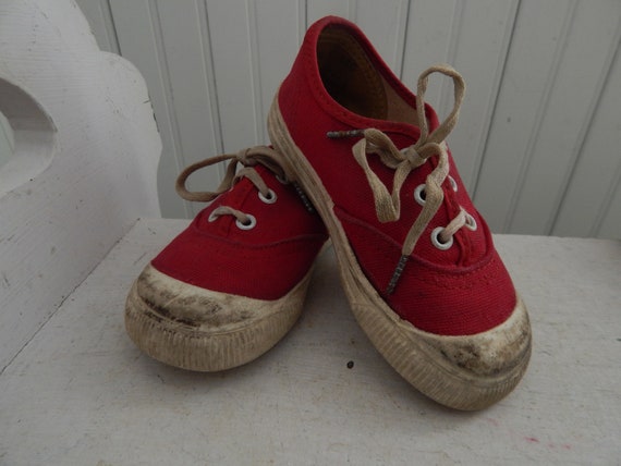 Vintage Children's / Toddler's Canvas Tennis Shoe… - image 3