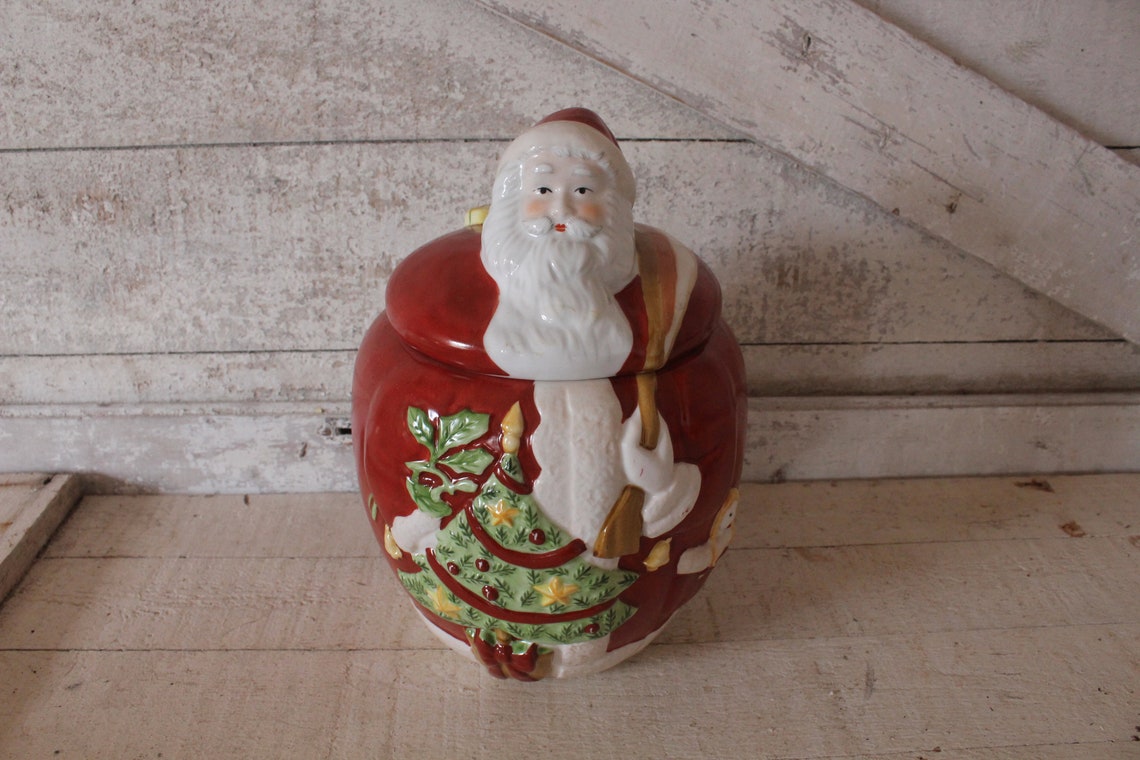Villeroy and Boch Santa Claus Cookie Jar Vintage Kitchen Etsy